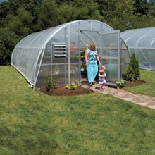 Commercial Greenhouses - Premium Solar Star Round Style Greenhouse 12'W x 12'L