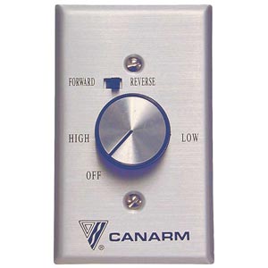 Thermostats &amp; Controllers - Speed Controllers - Canarm Manual Ceiling Fan Controller 2-Way