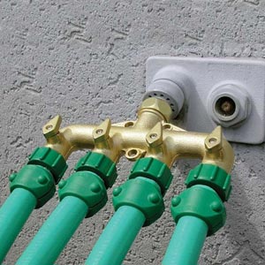  - 4-Way Brass Manifold w/Shut-offs