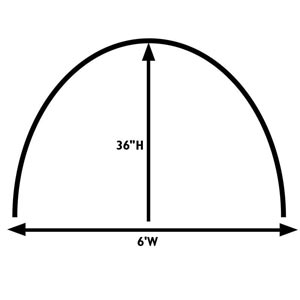 - Row Cover Hoop - 72"W x 36"H