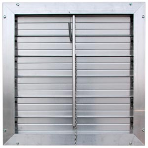 Environmental Control - Greenhouse Fans &amp; Cooling - Exhaust Fans - Motorized Heavy-Duty Aluminum Shutter 48"