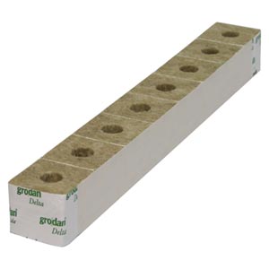- Grodan Delta 4 Gro-Block™ w/Hole - Strip of 8