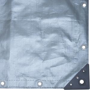  - PolyMax&reg; 6 oz. Heavy Duty Black/Silver Tarp 10' x 12'