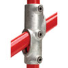Greenhouse Building Materials - Quik Klamp Pipe Fittings - Quik Klamp 30-45 Degree Adjustable Two Socket Crosses