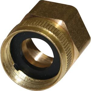 Brass Hose Fitting 3/4 Swivel FGH x 3/4 FPT - Growers Supply