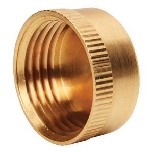 Brass Hose Fitting 3/4 Cap Round - Growers Supply
