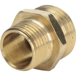 Brass Hose Fitting 3/4 MGH x 1/2 MPT - Growers Supply