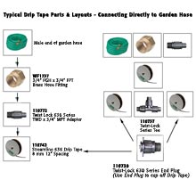 Typical Drip Tape Parts & Layout - Growers Supply