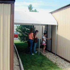 WeatherShield Covered Walkway/Connect-A-Building - 6'W Roof Top