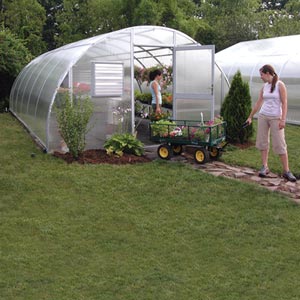 GrowSpan Round Premium Greenhouse System - 12'W x 8'1"H x 20'L Propane