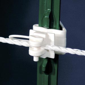 T-Post Pin Lock Insulator White - Bag of 25