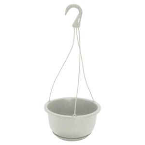 Hanging Basket - 8"D x 5"H White