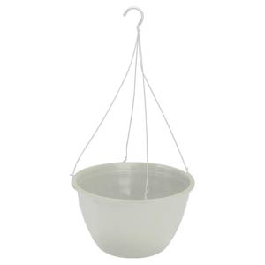 Hanging Basket Saucerless - 11.75"D x 7"H White