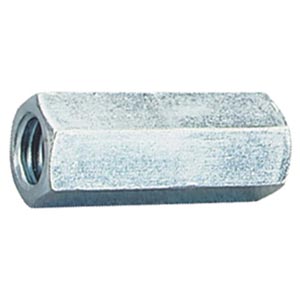 Zinc Plated Coupling Nuts - 5/16" x 18 Threads per inch