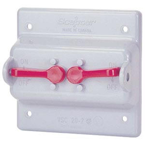 PVC Toggle Switch Cover - Double
