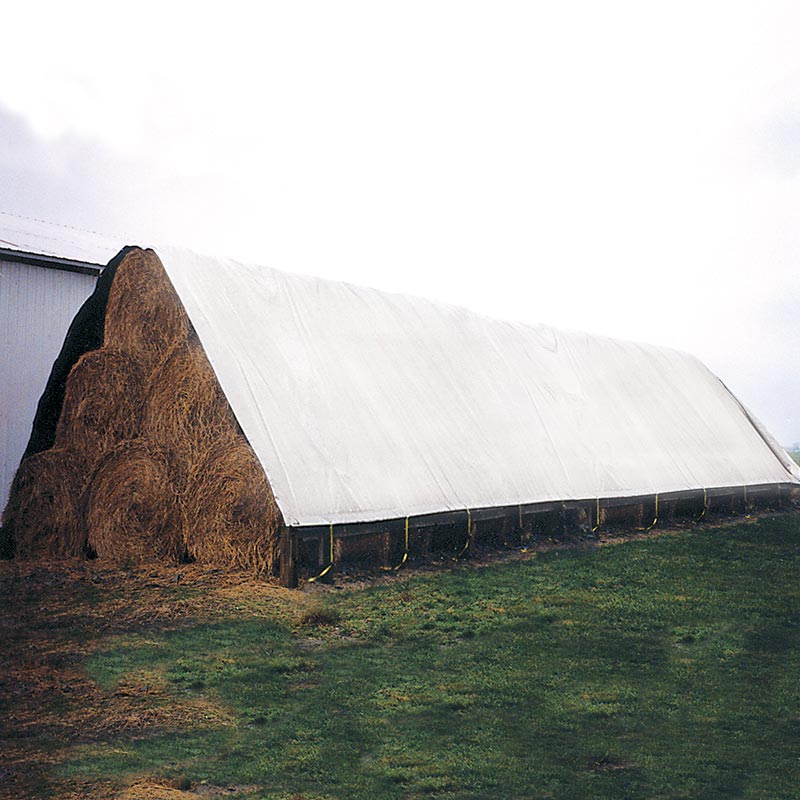PolyMax Premium Hay Tarp 10 oz. White 48'W x 60'L Growers Supply