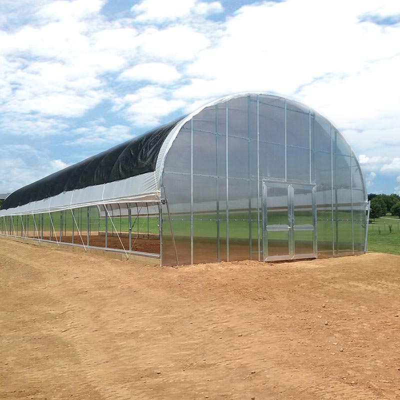 GrowSpan Series 500 Tall Greenhouse 35'W x 96'L Double Layer w/RollUp Sides Ground Posts